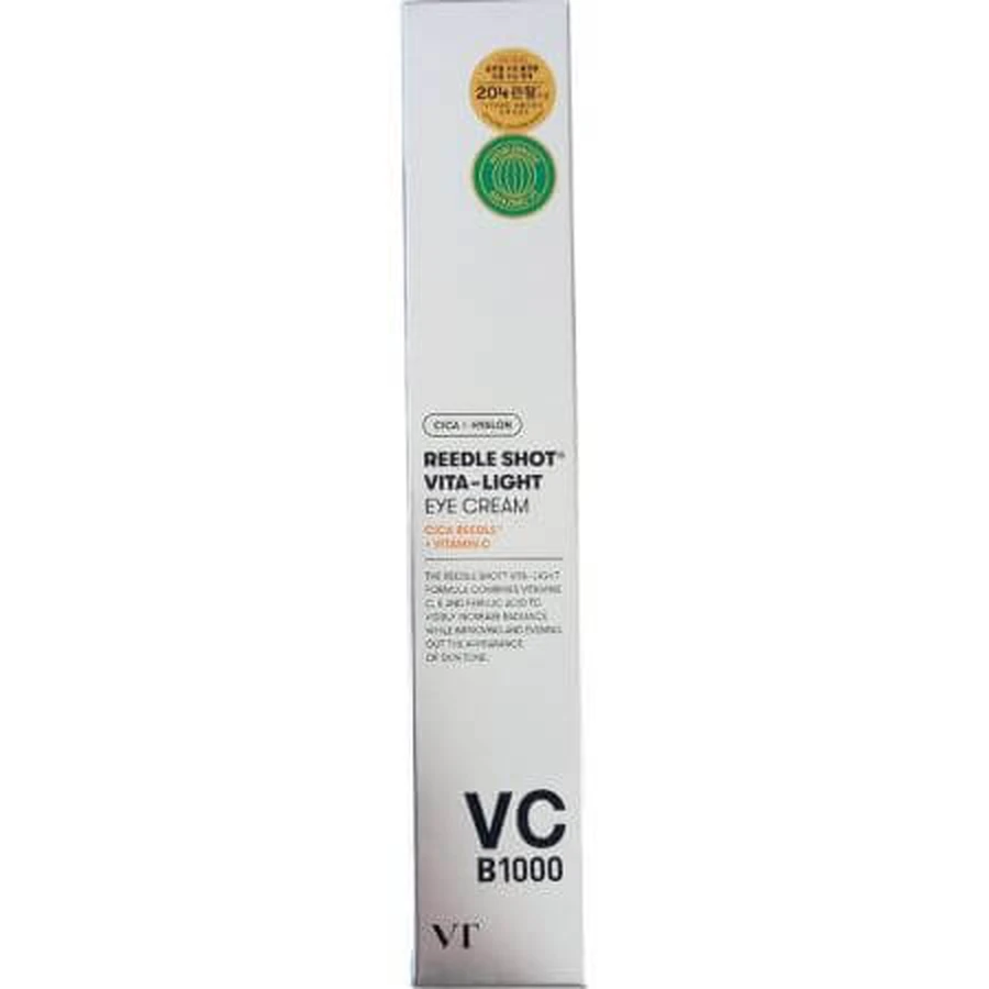 Crema iluminatoare pentru conturul ochilor cu Cica Reedle, Vitamina C si aplicator cu vibratii micro-sonice, 15 ml, Vt Cosmetics