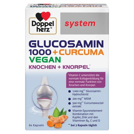 Glucozamina 1000 + Cúrcuma 60 cápsulas, Doppelherz