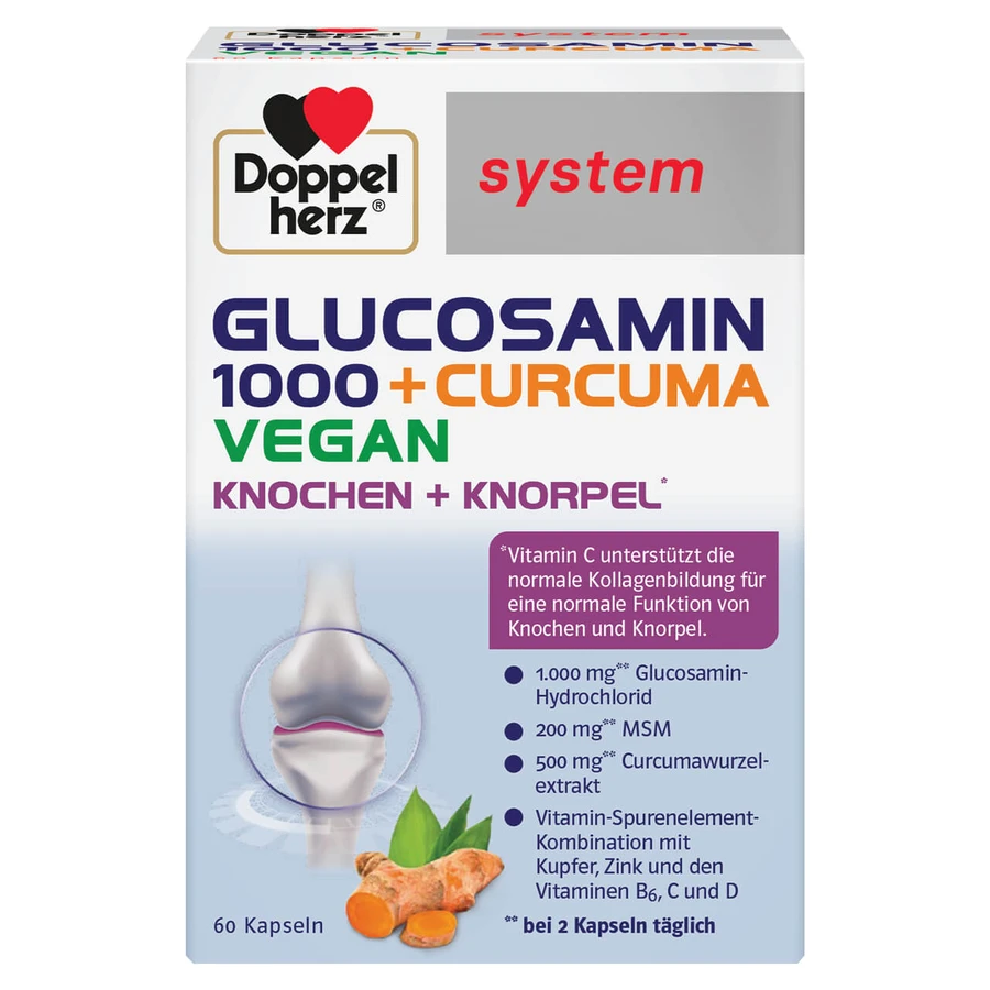 Glucozamina 1000 + Cúrcuma 60 cápsulas, Doppelherz