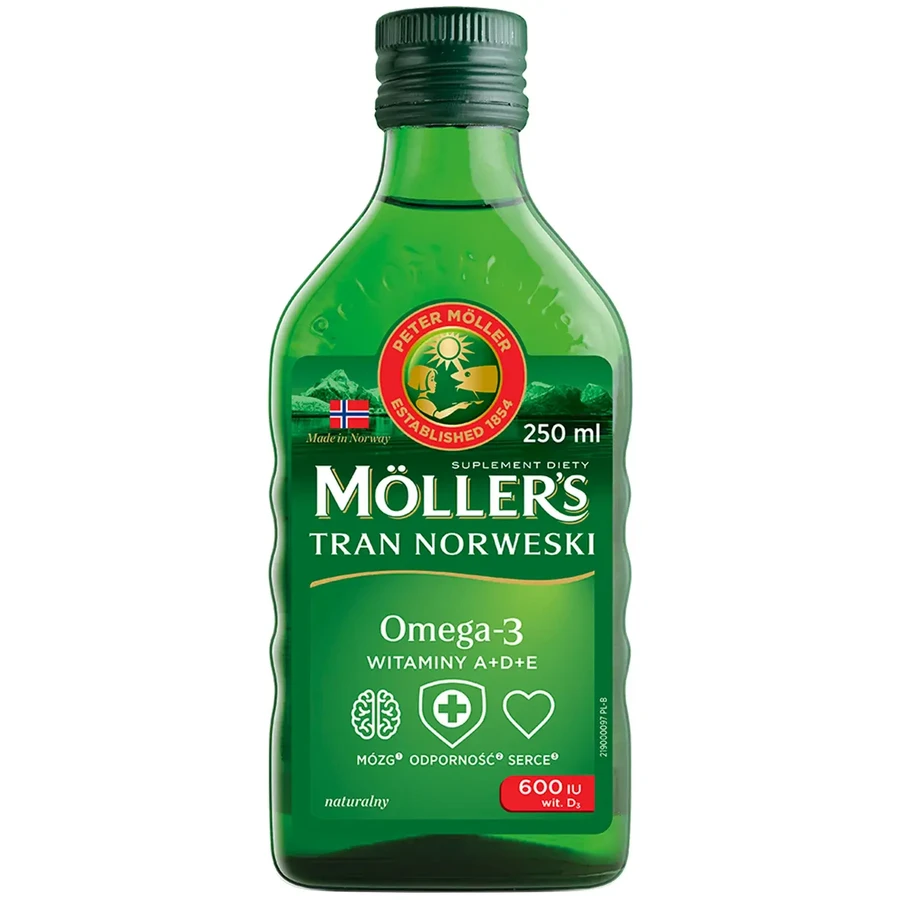 Möller's Omega 3 Lebertran, Nordic omega, natürlicher Geschmack, 3x250 ml