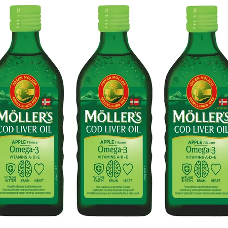 Fish oil, over 3 years, apple flavor, 3x250 ml, Möller's