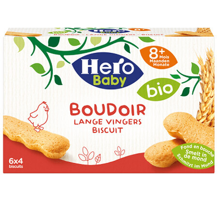 Biscotti Bio, +8 mesi, 120 g, Hero Baby