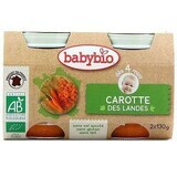 Purea di carote bio, +4 mesi, 2x 130g, BabyBio