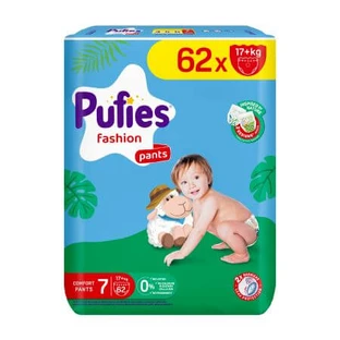 Scutece pants Fashion, Nr. 7, 17+ Kg, 62 bucati, Pufies