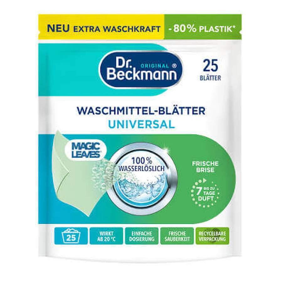 Detergent rufe tip servetel, Universal, 25 bucati, Dr. Beckmann