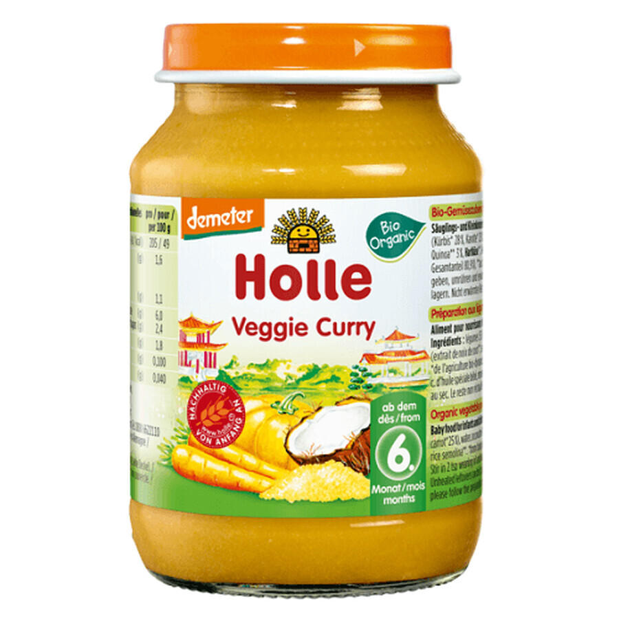 Gluten-free vegetable curry puree, +6months, 190g, Holle Baby Food