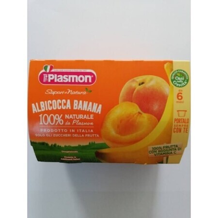 Purée d'abricots et de bananes Sapori di Natura, 4x 100g, Plasmon