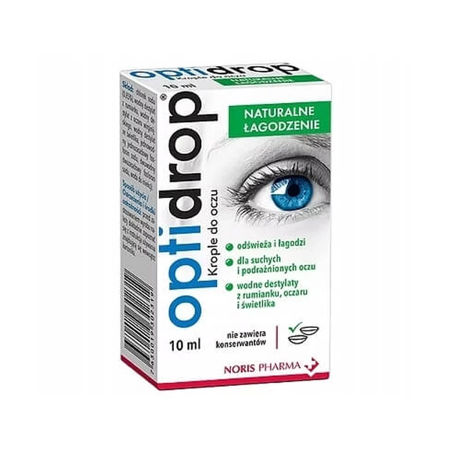 Optidrop Natürliche Beruhigende Augentropfen, 10 ml