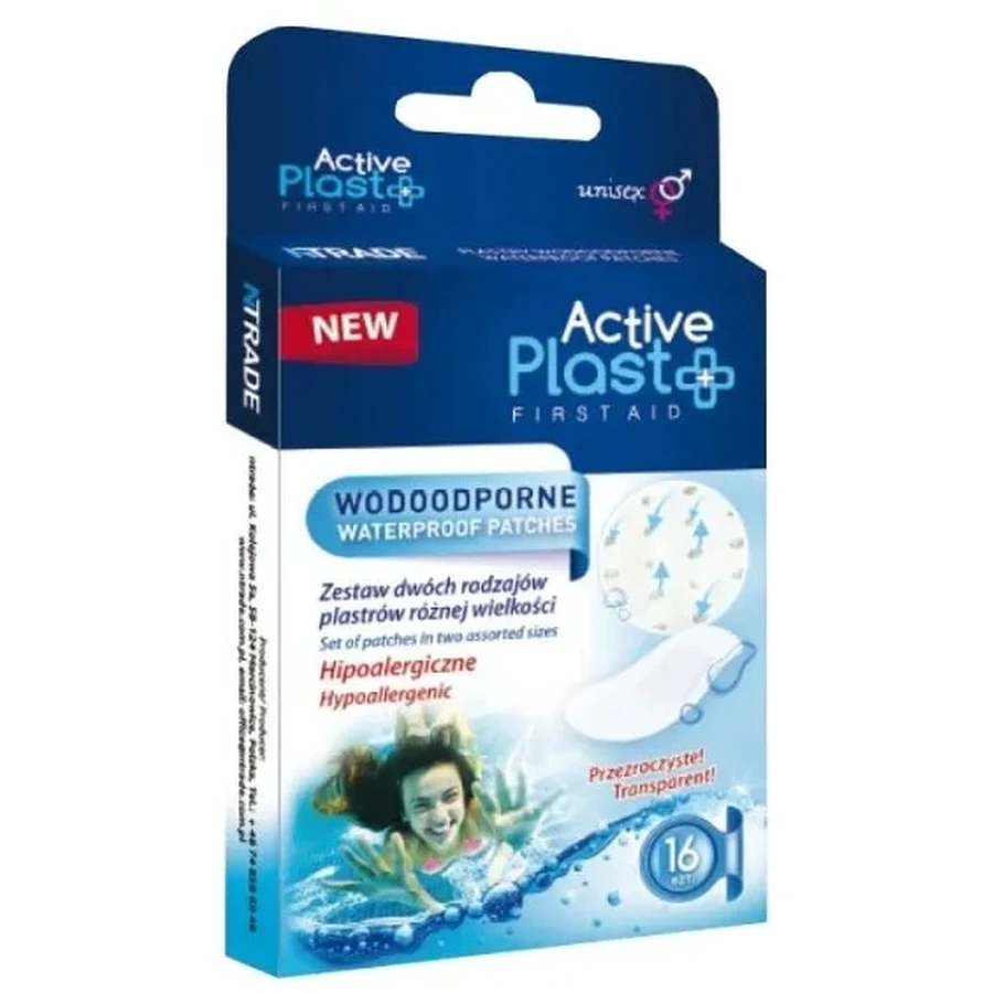 Tiritas impermeables Active Plast 16 unid.