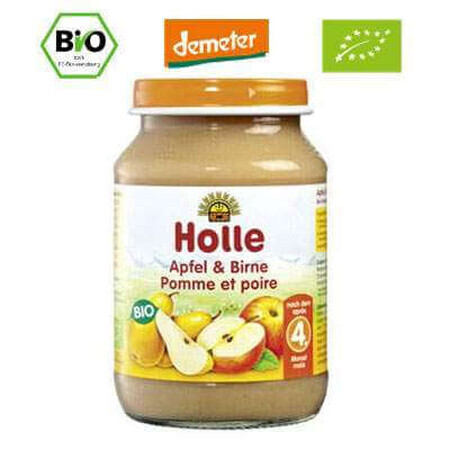 Purée de pommes et de poires Eco, +4 mois, 190 g, Holle Baby Food