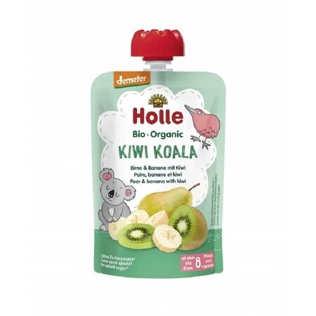 Puré ecológico de pera, plátano y kiwi, 100 g, Holle