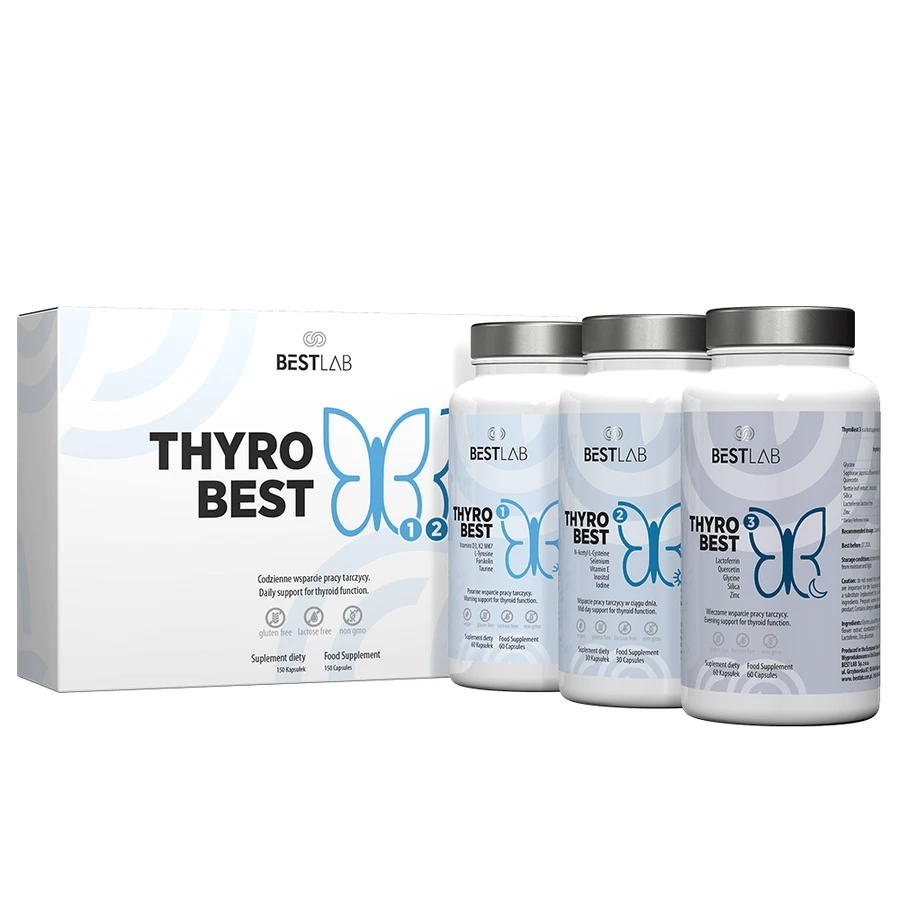 BestLab ThyroBest, Fase I, 60 cápsulas + Fase II, 30 cápsulas + Fase III, 60 cápsulas
