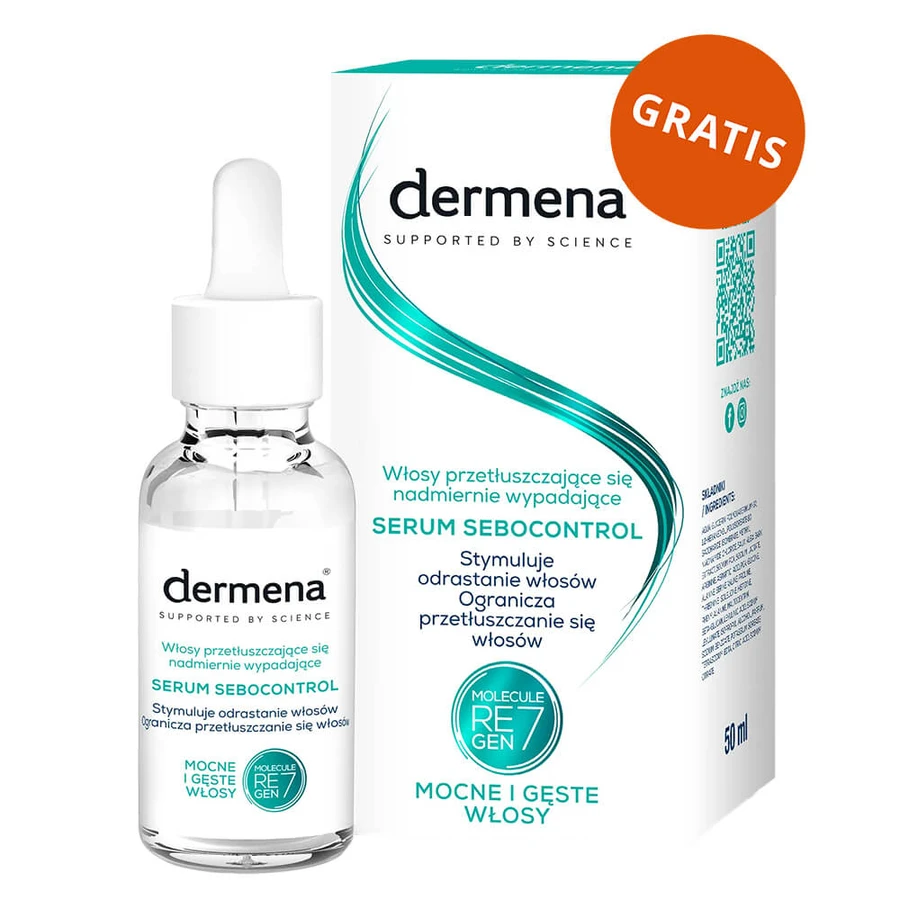 Set de cuidado capilar Dermena, acondicionador fortalecedor del cabello, 200 ml + champú para cabello graso, 200 ml + suero estimulante del crecimiento capilar, 50 ml gratis