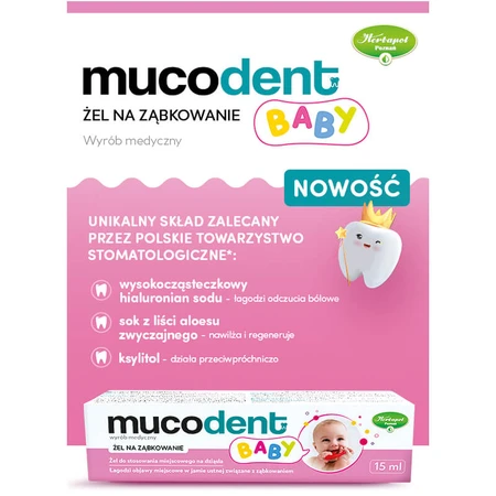 Mucodent Baby, gel de dentition, 15 ml