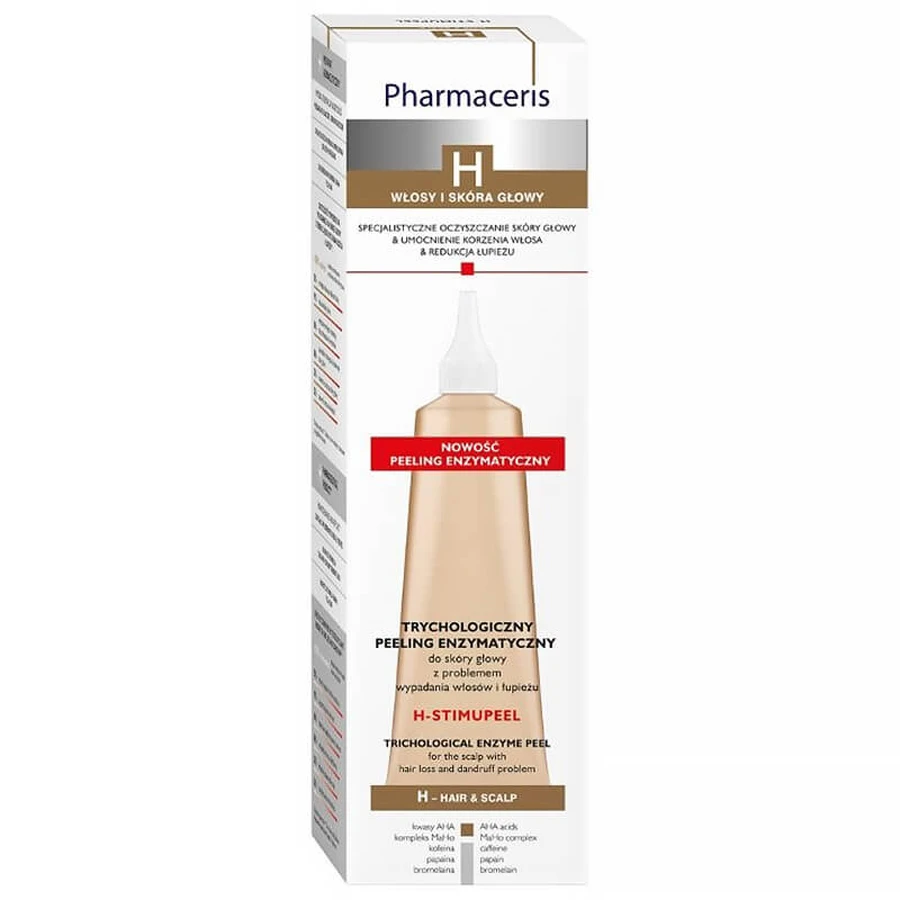 Pharmaceris H-Stimupeel, scrub tricologico enzimatico per il cuoio capelluto, 125 ml
