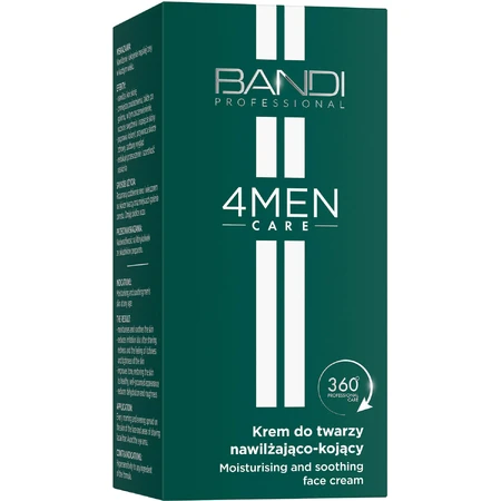 Bandi 4Men Care, gezichtscrème, hydraterend en verzachtend, voor mannen, 50 ml