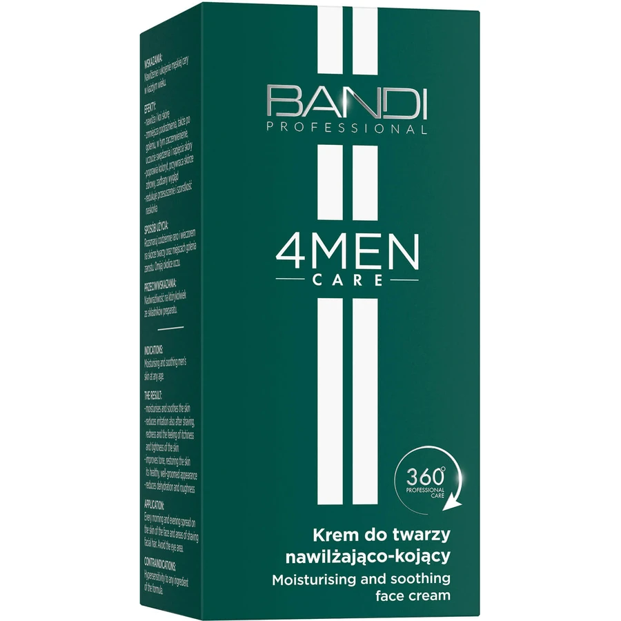 Bandi 4Men Care, gezichtscrème, hydraterend en verzachtend, voor mannen, 50 ml