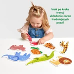 CzuCzu Wilde dieren, progressieve puzzels voor kinderen, vanaf 2 jaar, 29 elementen