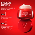 Vichy Liftactiv Collagen Specialist set, anti-wrinkle cream, all skin types, 50 ml + eye cream, 15 ml + light fluid SPF 50+, 15 ml + cosmetic bag free of charge