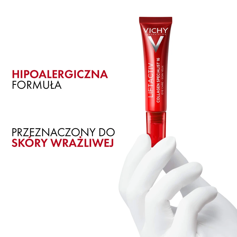 Vichy Liftactiv Collagen Specialist set, anti-wrinkle cream, all skin types, 50 ml + eye cream, 15 ml + light fluid SPF 50+, 15 ml + cosmetic bag free of charge