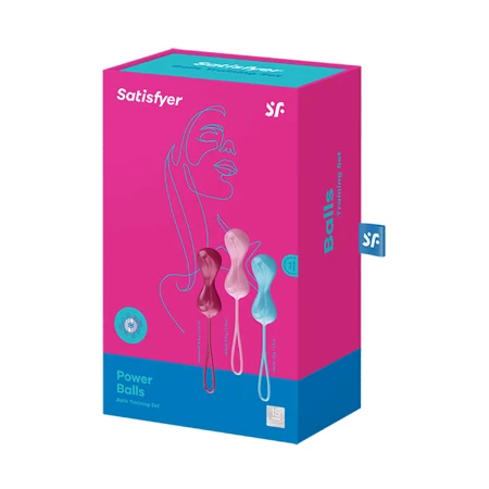 Satisfyer Power Balls, set di palline per l'allenamento dei muscoli del pavimento pelvico, 3 pezzi