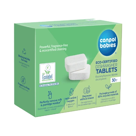 Canpol Babies, Öko-zertifizierte Geschirrspültabletten, 30 Stück