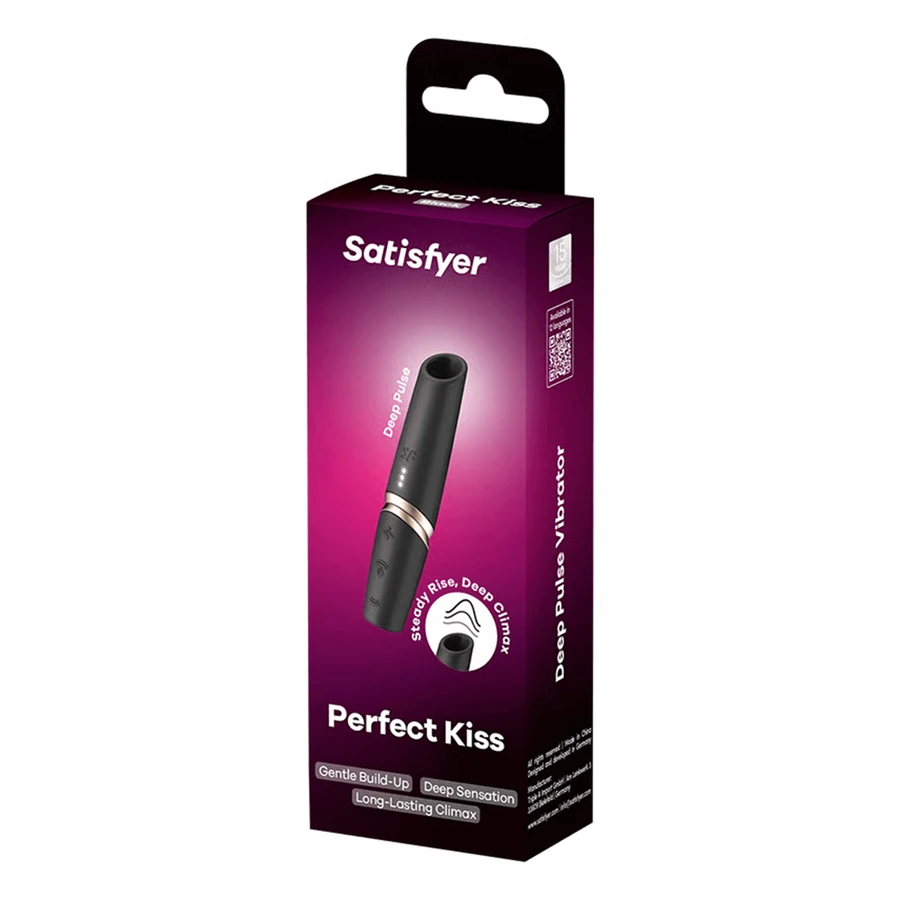 Satisfyer Perfect Kiss, contactloze clitoris stimulator, zwart