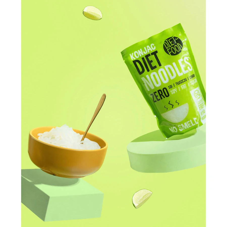 Diet-Food Konjac Diet Noodles, makaron Shirataki, konjac, Bio, 200 g: ceny i cechy
