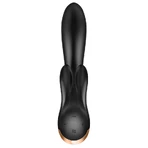 Satisfyer Double Flex, app-controlled bunny vibrator, black, 1 piece