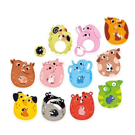 CzuCzu First Puzzle Families, puzzles para niños, a partir de 15 meses, 22 elementos