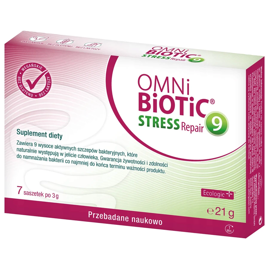 OmniBiotic Stress Repair 9, proszek, 3 g x 7 saszetek: ceny i cechy