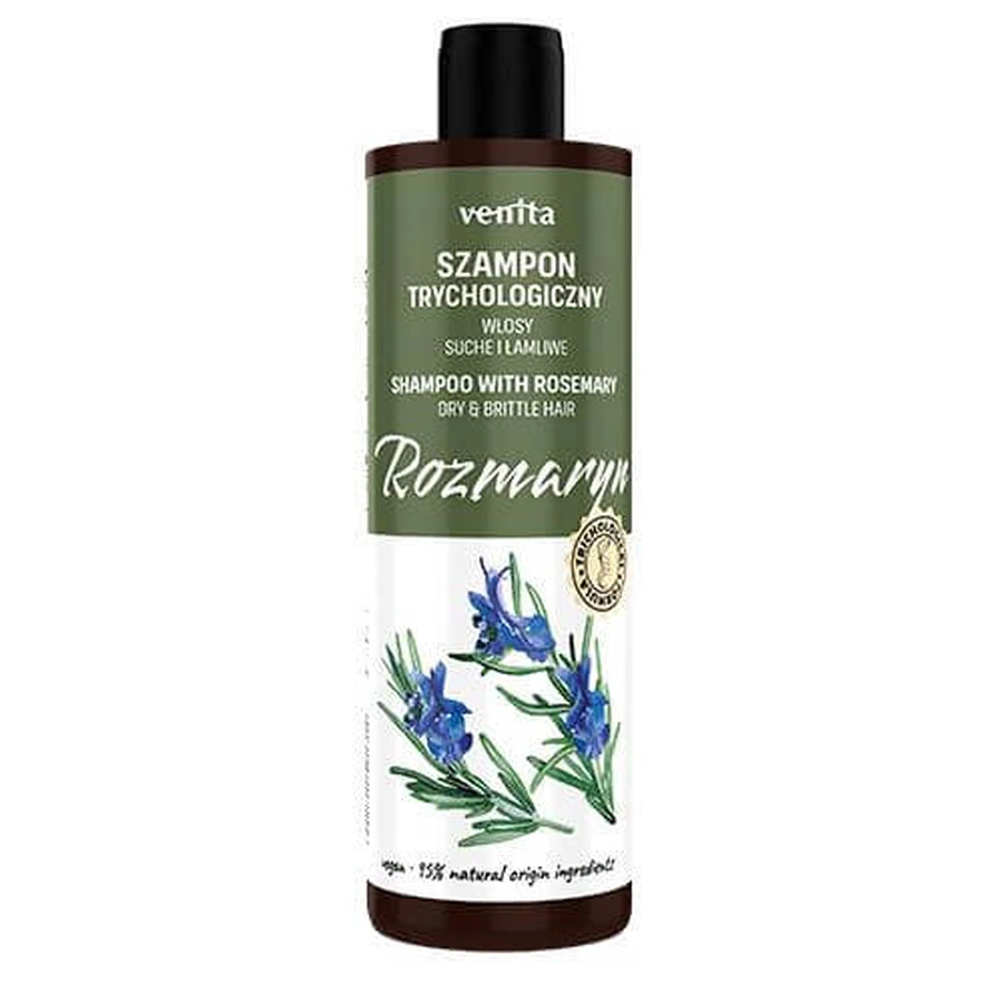 VENITA Trichology Champú para cabellos secos y quebradizos Romero, 300ml