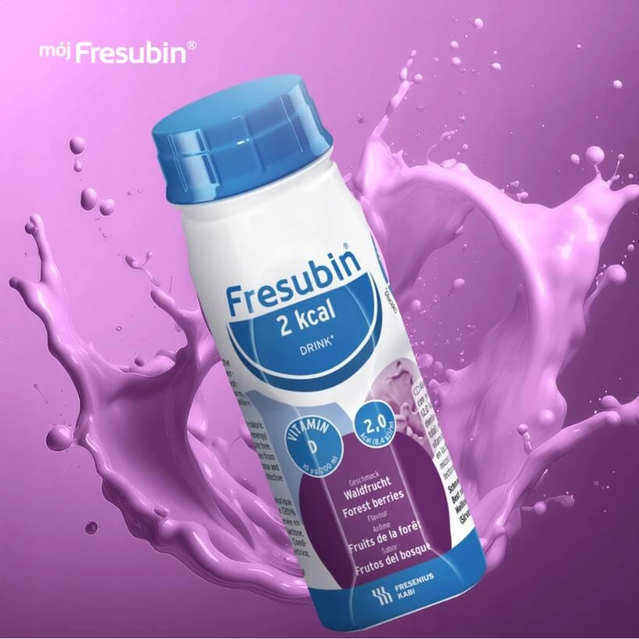 Fresubin 2kcal băutură cu aromă de fructe de pǎdure, 4 x 200 ml, Fresenius Kabi
