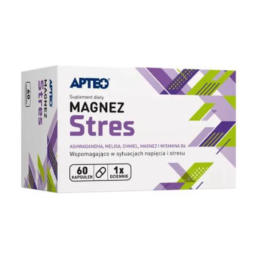 Magneziu stres APTEO, 60 capsule