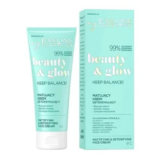 EVELINE Beauty & Glow Keep Balance! Cremă de zi și de noapte matifiantă și detoxifiantă, 75ml
