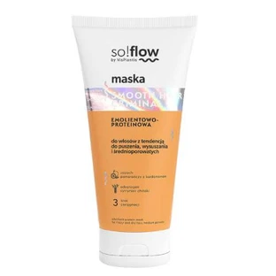 So!Flow Maschera emolliente-proteica per capelli crespi, secchi e di media consistenza, 200 ml