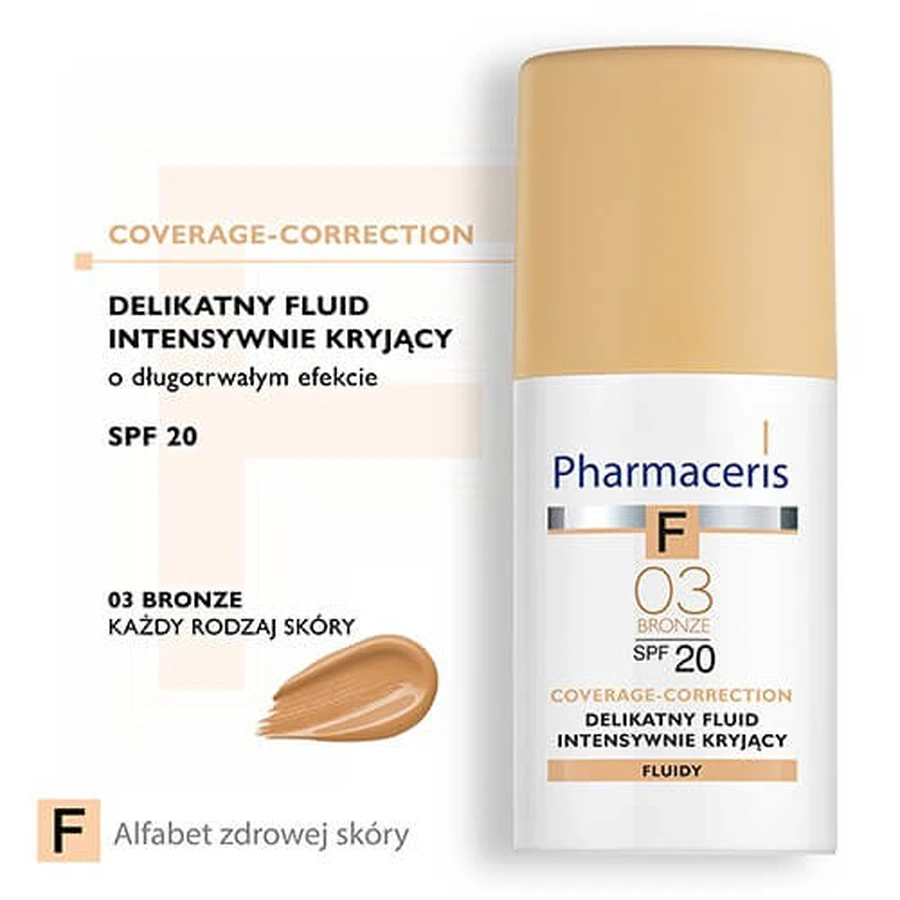 PHARMACERIS F Fluido Cubriente Intensivo "03" con SPF20 - 30 ml