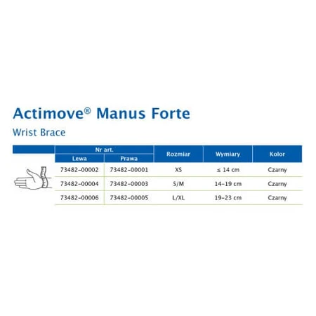Actimove Professional Line Polsbrace maat S/M (links) zwart, 1st