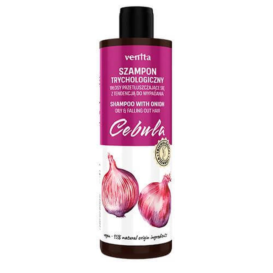 VENITA Trichology Champú para cabellos grasos con tendencia a la caída Cebolla, 300ml