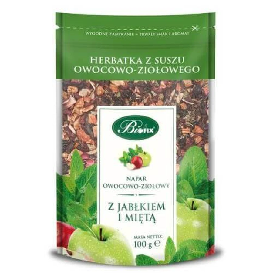 BiFix Infusion de fruits et d'herbes avec pomme et menthe, 100g