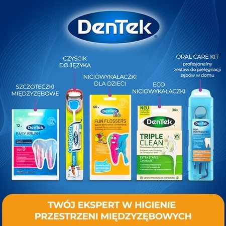 DENTEK Kids Wykałaczki z nicią dentystyczną dla dzieci Fyn Flossers, 40szt: ceny i cechy