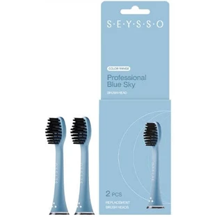 SEYSSO Color Professional Blue Sky Ersatzspitzen für Schallzahnbürste, 2 Stück