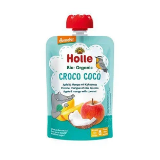 HOLLE Bio Mousse aux fruits pomme, mangue et noix de coco, 100g