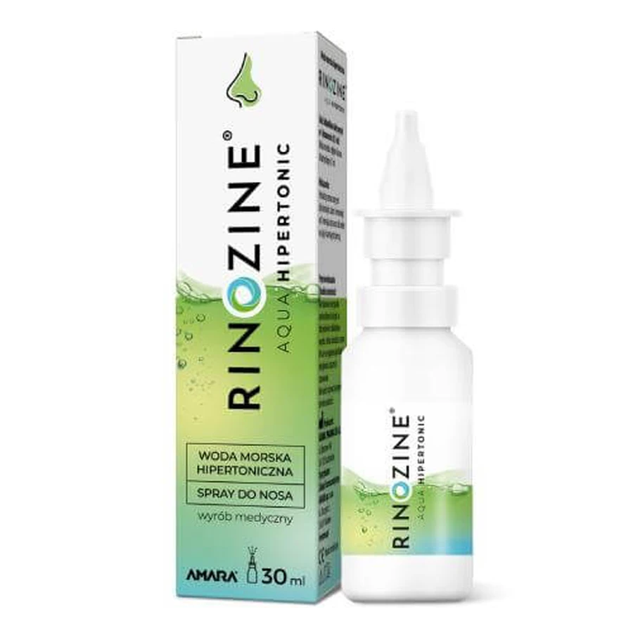 Rinozine Aqua Hypertonic Seawater Spray nazal, 30 ml
