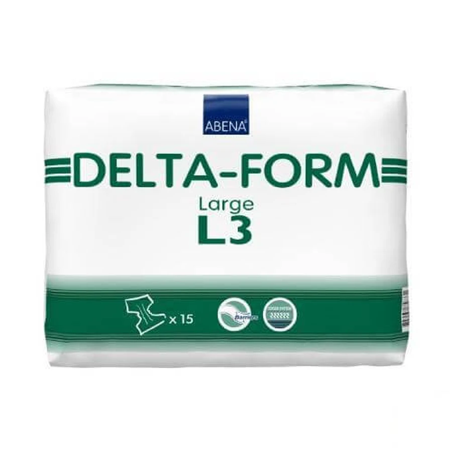 ABENA DELTA-FORM largi L3 scutece pentru adulți, 15 buc