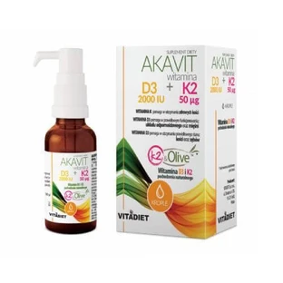 VITADIET Akavit Vitamina D3 2000 UI + K2 50µg, 29.4 ml
