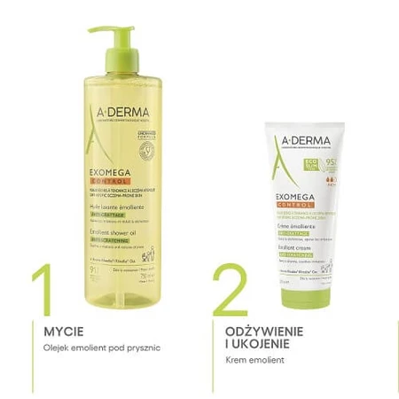 A-DERMA EXOMEGA Control Ulei de duș emolient pentru copii și adulți, 750ml