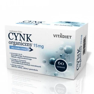 VITADIET Zinc orgánico 15 mg, 60 comprimidos