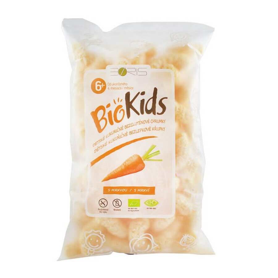 Pufuleti Eco cu morcovi, 55 gr, Biokids