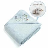 Libra- Babies Funda de baño con capucha 95cmx95cm Azul